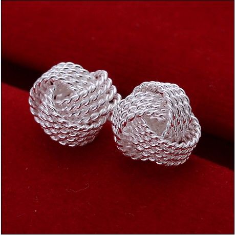 Gloednieuwe hoge kwaliteit 925 zilveren tennis oorknopjes mode cadeau sieraden gratis verzending 