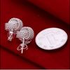 Brandneue, hochwertige Tennis-Ohrstecker aus 925er Silber, modisches Geschenk, Schmuck, 15 Paar, Lot237b