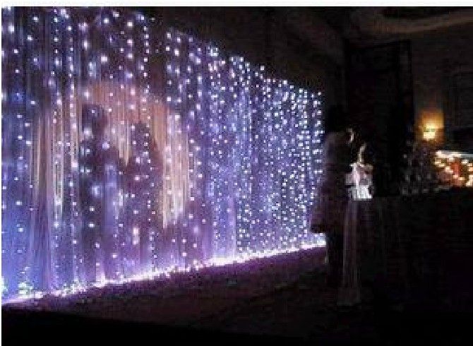 8 m x 4m 1024 LED-Strings Hochzeit Hintergrund Leichtvorhang Lampe Weihnachtsfest AC110V-250V
