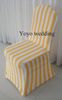 Partihandel Vit Orange Stripe Print Spandex Chair Cover med gratis frakt för bröllop, fest, hotellanvändning
