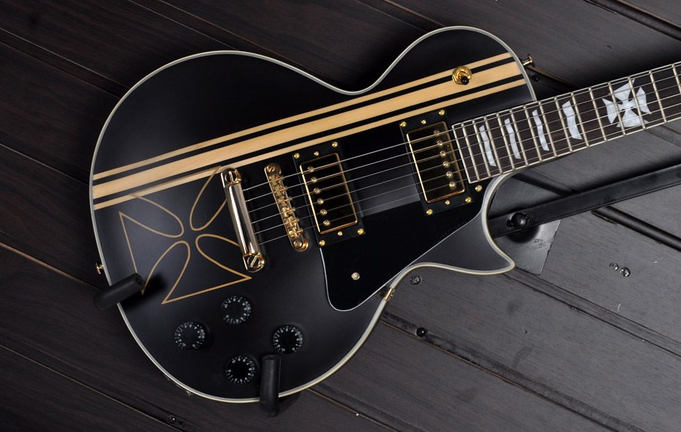 Compra Custom Shop Classic Iron Cross Style Black Guitarra Eléctrica Con  Herrajes Dorados Barato | Entrega Rápida Y Calidad | Es.Dhgate