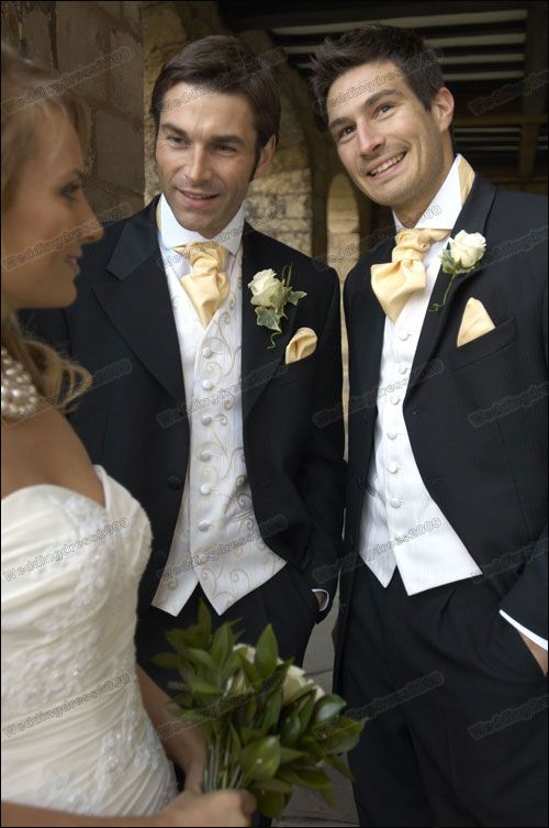 2016 New Black Long Wedding Suits Bridal Groom Suits Mens Suits With