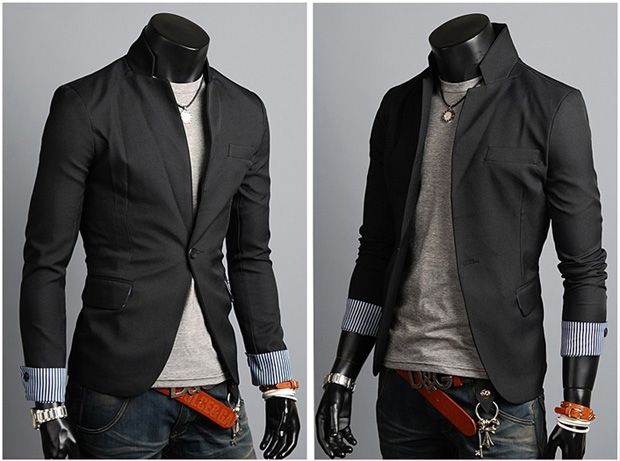 2012 Mens Casual Suits Stylish Korean Style Suits For Men Black Jackets ...