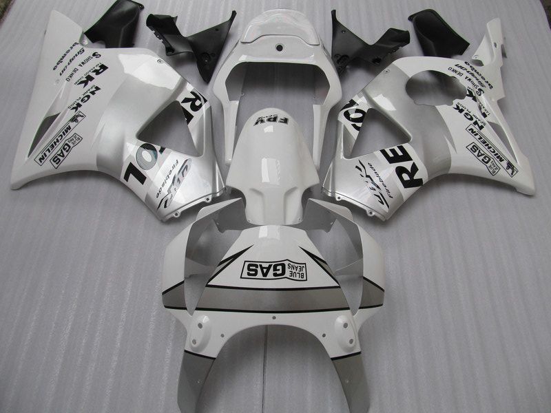 White silver Repsol Fairings kit for Honda CBR900RR 954 CBR CBR954RR CBR954 2002 2003 02 03 fairing