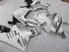 Vit Silver Repsol Fairings Kit för Honda CBR900RR 954 CBR CBR954RR CBR954 2002 2003 02 03 Motorcykel Fairing