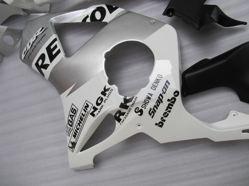 Wit Silver Repsol Backings Kit voor Honda CBR900RR 954 CBR CBR954RR CBR954 2002 2003 02 03 Motorfietskosten