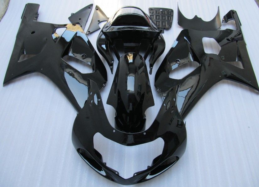 Black ABS Fairings Kit för Suzuki GSXR 600 750 K1 2001 2002 2003 GSXR600 GSXR750 01 02 03