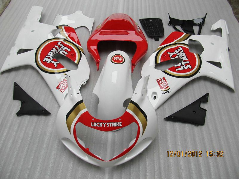 Luck Strike Team Fairings för Suzuki GSXR 600 750 K1 2001 2002 2003 GSXR600 GSXR750 01 02 03