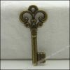 Moda anahtar Kolye Antik bronz çinko alaşımı metal kolye DIY Takı Craft 400pcs / lot