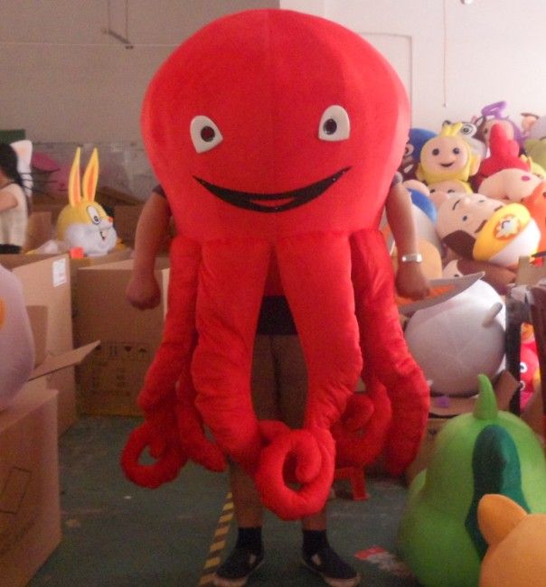 red octopus mascot octopus costumes halloween mascot fancy dress adult size children halloween costumes butterfly costumes from up2utrade 25126 dhgate