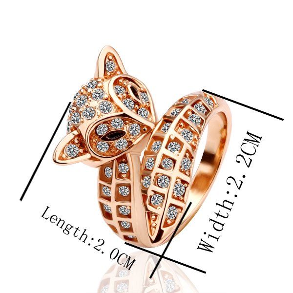 Fashion Jewelry 18K Rose Gold Plated Deer Crystal Rhinestone Rings ...