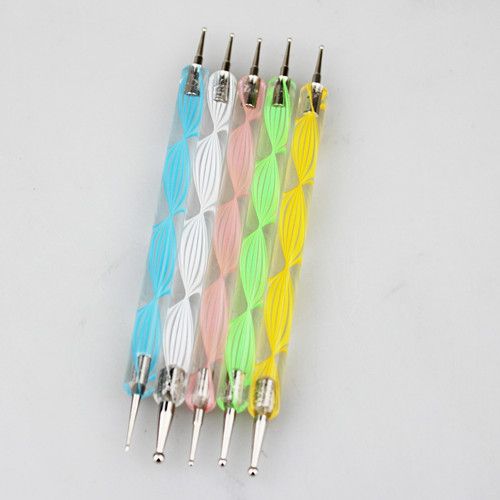 10 set/lote Nail Art Paint Dot Draw Pen Brush para herramientas de decoración diy de Gel UV