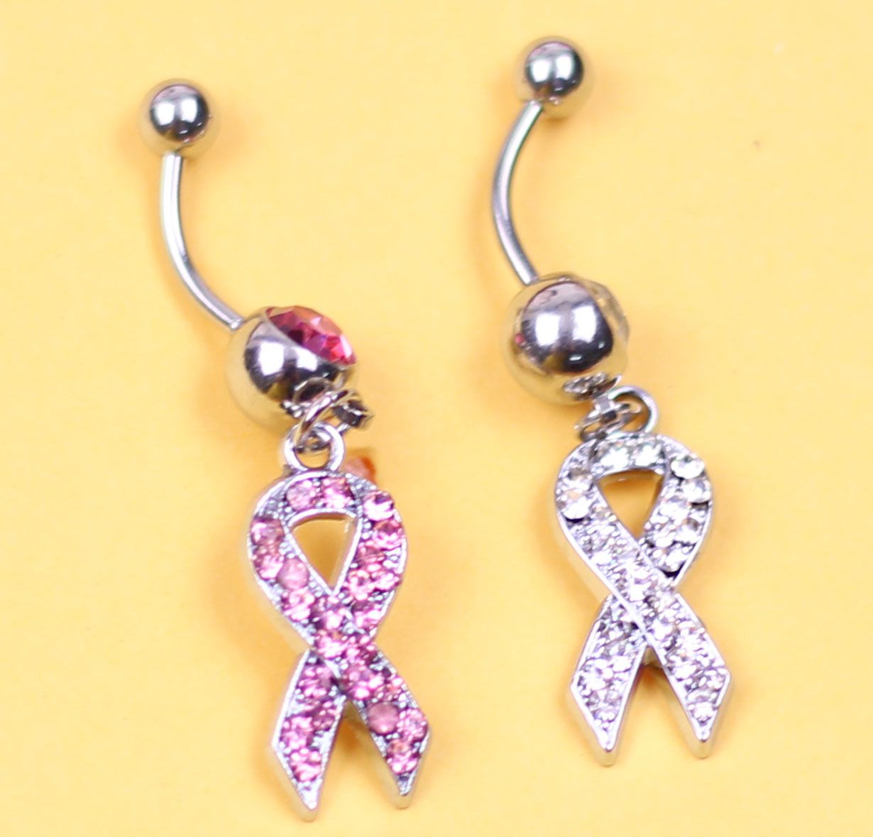 Diamond Dangle Belly Button Rings Diamond Dangle Belly Button Rings