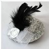 24 Stück Mini Top Perlen Blumen Schleier Feder Hut Haarspangen Haarschmuck