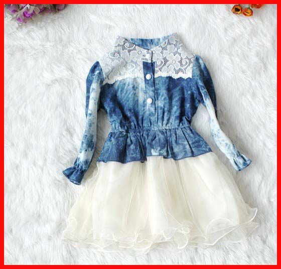 jean and lace dress