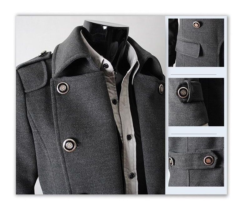 Popular Mens Trench Coats Classic Double Breasted Mens Trench Coat