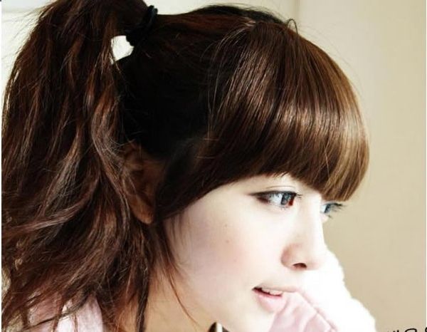 Wholesale Girl S Cute Fringe Synthetic Front Full Bang Hair