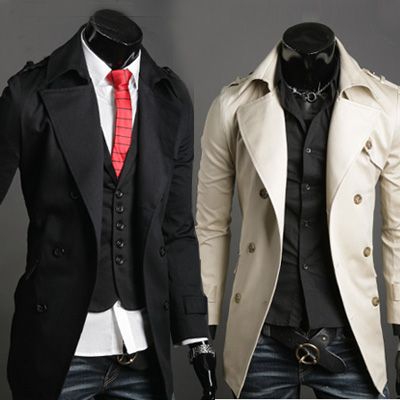 2017 Stylish Mens Trench Coats Double Breasted Mens Coats Without ...