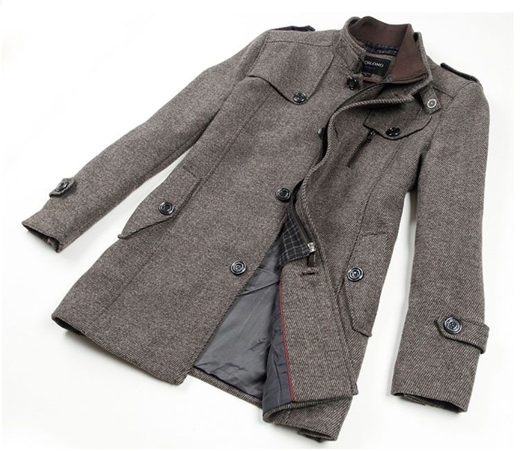 Business Casual Mens Coats The New Wool Coats Single Breasted Mens Coat