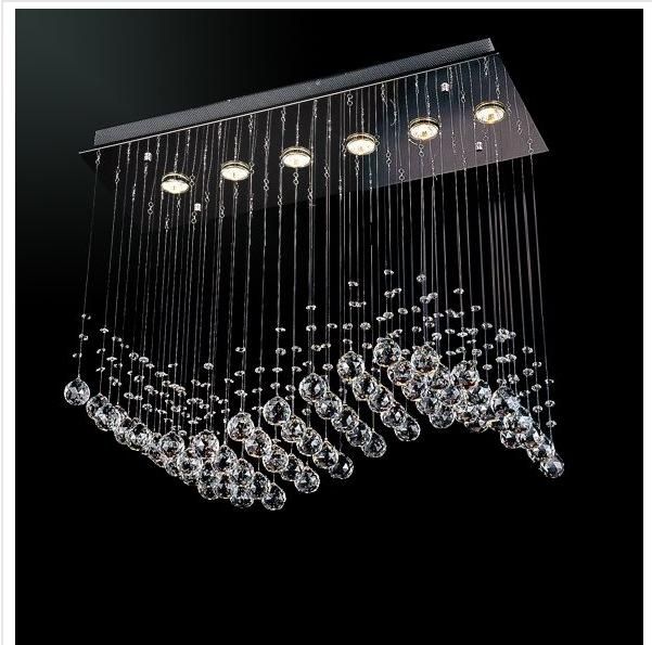 Fumat Modern Crystal Chandelier Rectangle K9 Ceiling Light Fumat Modern Crystal Chandelier Rectangle K9 Ceiling Light Pendant Lamp Suspension Living Room Hotel Pineapple Wall
