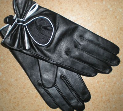 

Real leather gloves fur fringed 5 fingure skin LEATHER GLOVE FASHION new arrival 10pairs/lot #2384