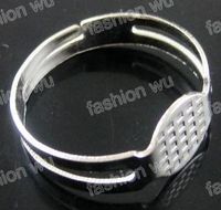 Регулируемое кольцо кольца пустой прокладку базы 8 мм микрофон Лот 300 шт. Ювелирные изделия DIY Мода Горячая распродажа