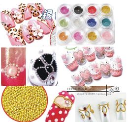 Steel Bean Bead Acrylic Nail Art Decoration Caviar Nails Health Beauty Nail Art Salon Nail Art Decorations KD