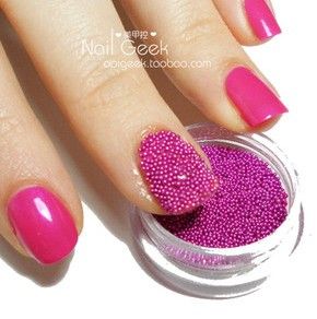 Perle de haricot en acier acrylique décoration d'art d'ongle Caviar ongles santé beauté Salon d'art d'ongle décorations d'art d'ongle KD