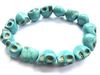 24 pcs/lot fil de pêche extensible multicolore Turquoise crâne brin Bracelets