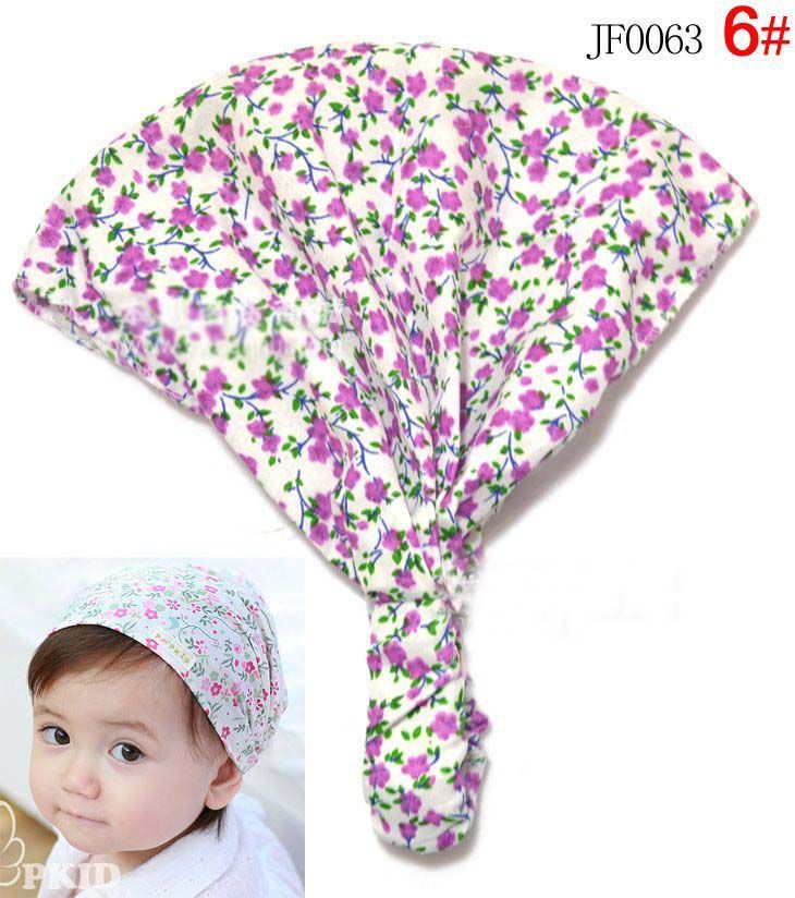 Wholesale Fashion Children Accessories Baby Girls Skull Cap Cotton