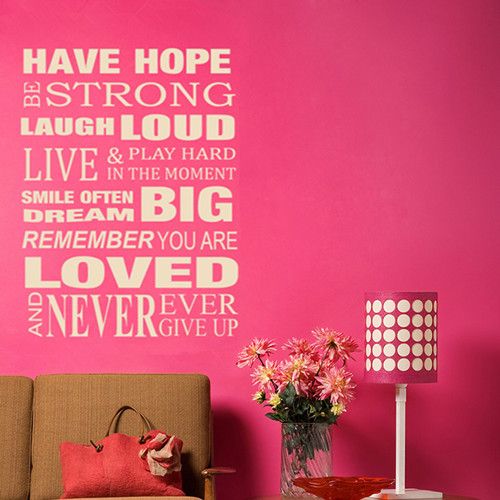 Have Hope Wall Quote Decal Decor Sticker Lettering Saying Vinyl Wall Art Stickers Decals From