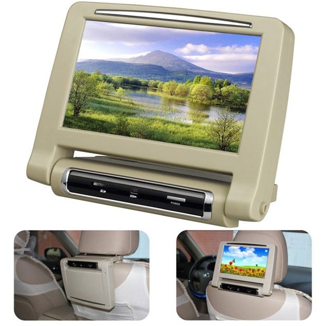 8 Active Car Headrest Monitor Car Headrest Stand Alone TFT LCD With USB