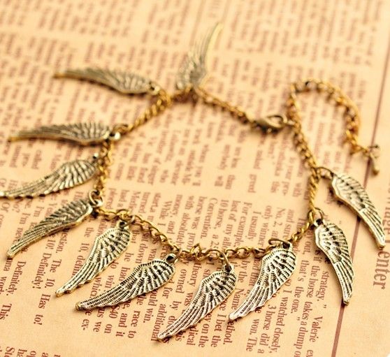 Best selling Vintage angel wing Tassel Anklets stylish women bracelet anklet xmas gifts new 