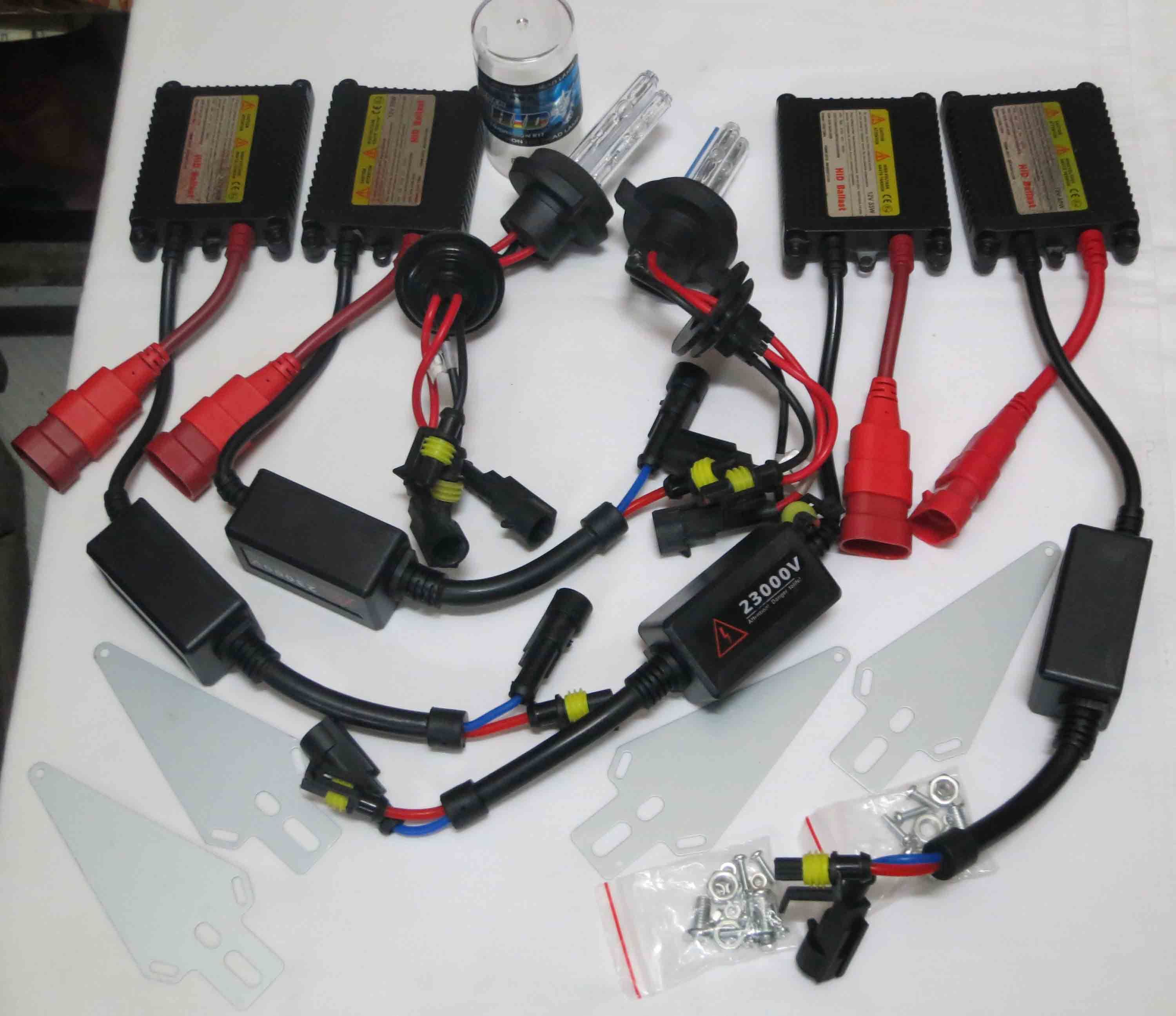 35W H4 4 Slim Ballasts Dual XenonLow Beam & High Beam HID Kits H13 4