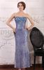 Strapless luxe paarse avondjurken jurken pailletten blauwe steentjes kralen echte werkelijke afbeeldingen dhyz 016971719