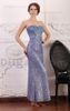 Strapless luxe paarse avondjurken jurken pailletten blauwe steentjes kralen echte werkelijke afbeeldingen dhyz 016971719