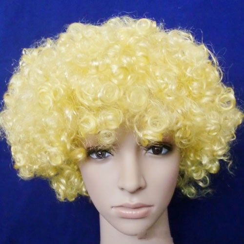 EMS , Party Wigs Cheerleaders Wig Fans Rainbow Afro Clown Costume