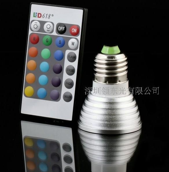 high quality Dimmable memory LED Light Bulb And Remote Control With 16 Different Colors RGB 1pcs