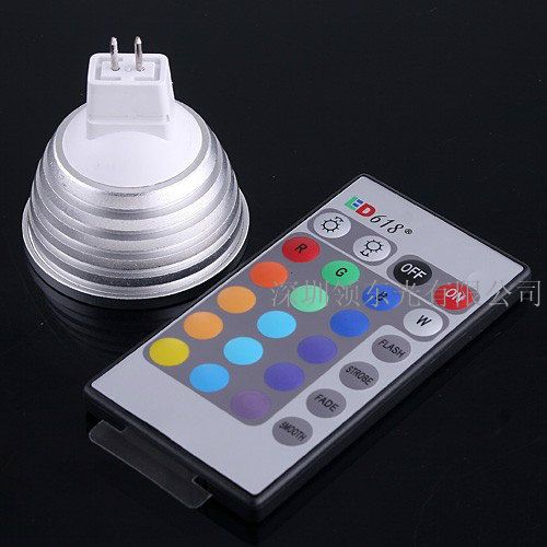 высокое качество Затемняемый памяти светодиодные лампы и пульт дистанционного управления с 16 различных цветов RGB 1 шт.