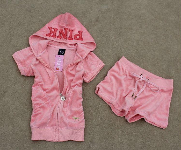 velour tracksuit short set