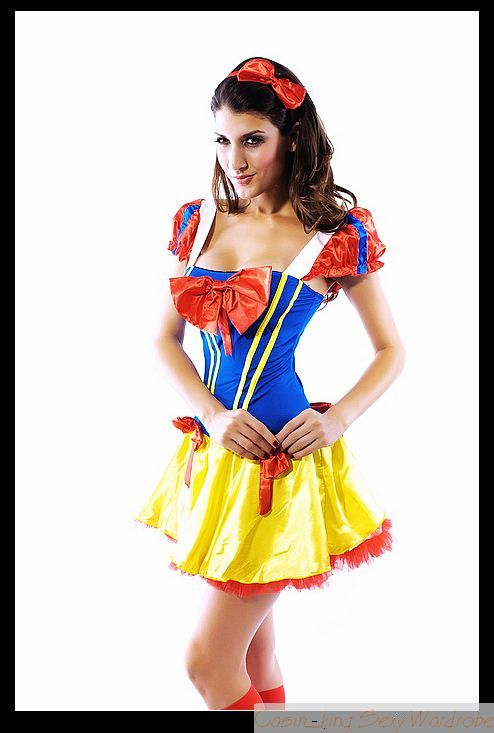 Acheter Sexy Satin Corset Deluxe Costume Snow White Femmes Halloween