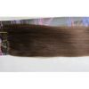 Greatremy cor # 4 rápido enviando 100% brasileira Clip-In extensão do cabelo 20 "24" 10pcs / Hair Extension Set 120g Humano Cabelo Liso