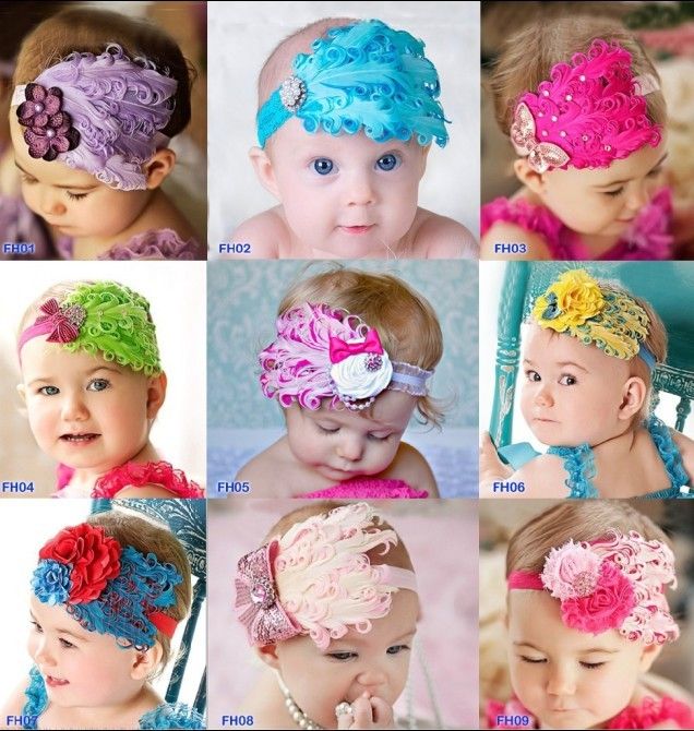 Tüy bebek kafa bandı kız hairbands hairwear bebek saç kravat sevimli Çocuk Saç Aksesuarları