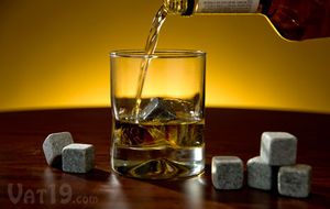 Whisky Stones 9 pezzi (1 set) + sacchetto di velluto 100 set / lotto Whisky Stone Rocks