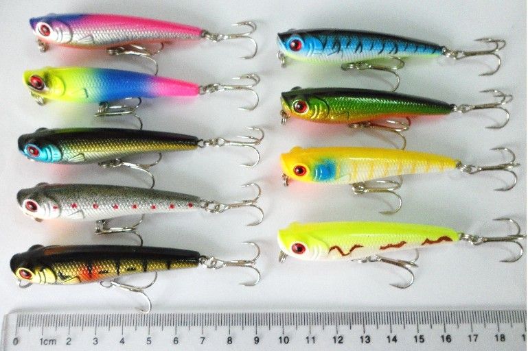 Pencil Lure 2.76in/.21oz Hard Topwater Lures Cheap Bass Fishing Bait