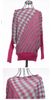 Two-way Reversible Plaid Stripe Loose Plus Size Batwing Sleeve Ladies' Knitted Pullover Sweater