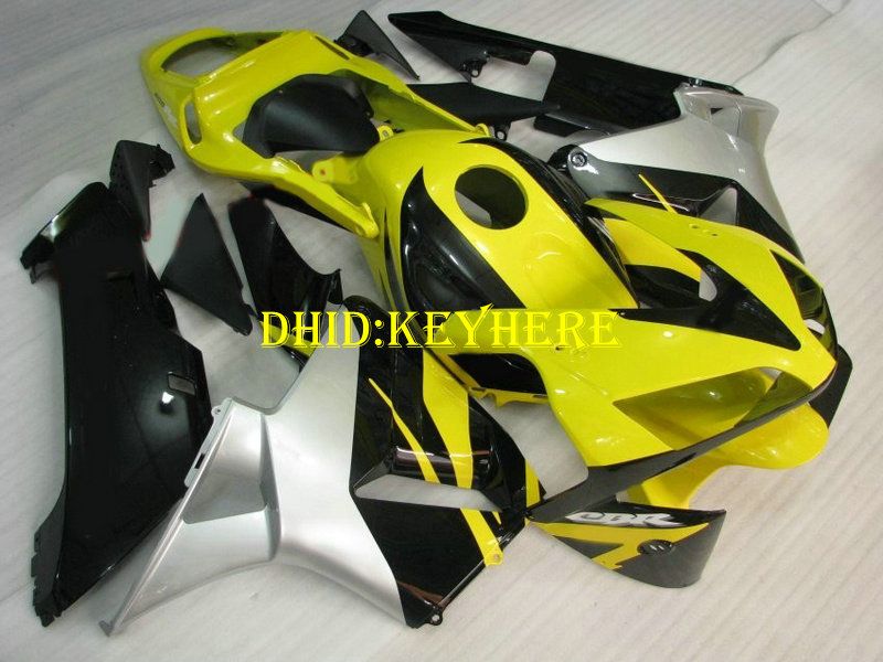 Injection Custom yellow black ABS fairing for HONDA 2003 2004 CBR 600RR 03 04 CBR600RR F5 fairings