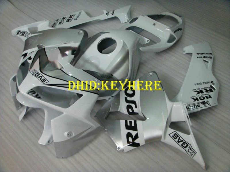 Injection motorcycle WHITE REPSOL racing fairing kit for HONDA 2005 2006 CBR 600RR 05 06 CBR600RR F5