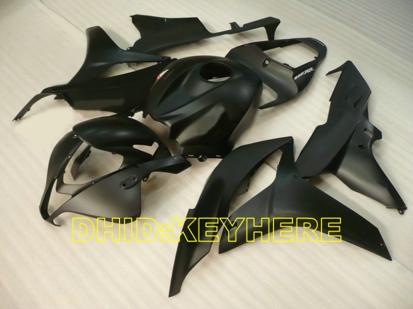 Wtrysk Wszystkie Matowe Black ABS Wzmacniacze dla Honda 2007 2007 CBR600RR 07 08 CBR 600RR F5 Zestawy ciała