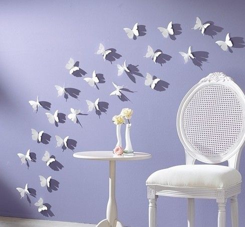 Wall Sticker Decor 3d 5*5cm vivid butterfly wall sticker decor pop up sticker home Wall Sticker Decor 3d 5*5cm vivid butterfly wall sticker decor pop up sticker home